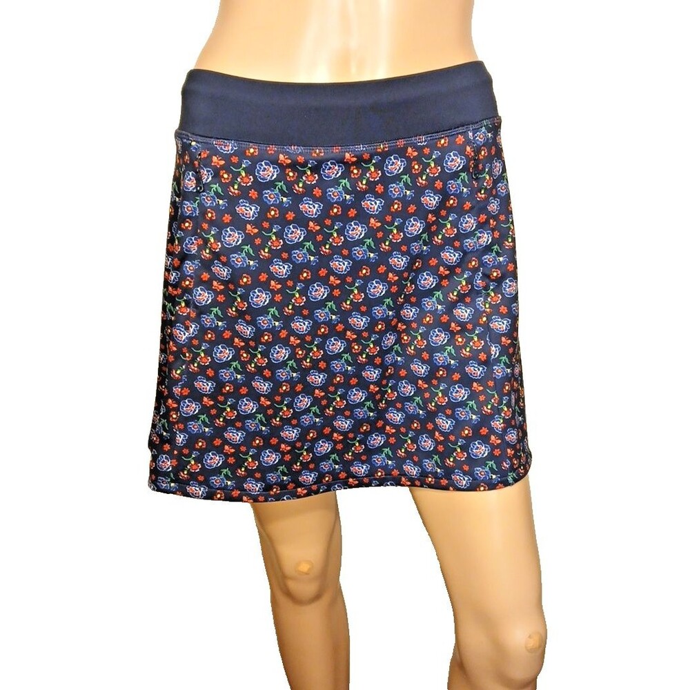 Ralph Lauren Tennis Skirt Womens XS Blue Floral Stretch Golf Pickleball RLX